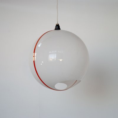 Italian Space Age Style Plastic Suspension Lamp, 1970s-JQO-1219531