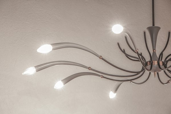 Italian Spider Chandelier in Lumi Milano Style, 1950s-MTX-998243