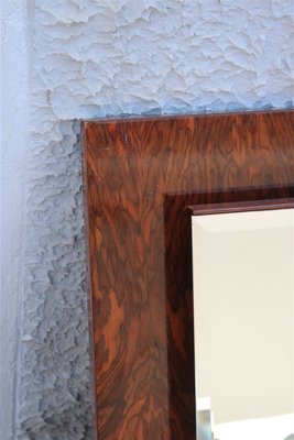 Italian Square Burl Walnut Mirror, 1970s-EH-691783