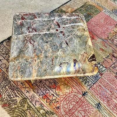 Italian Square Multicolored Marble Side or Coffee Table, 1970s-JP-946583