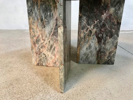 Italian Square Multicolored Marble Side or Coffee Table, 1970s-JP-946583