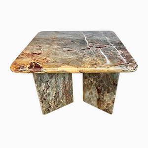 Italian Square Multicolored Marble Side or Coffee Table, 1970s-JP-946583