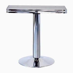 Italian Stacked Chrome and Tinted Glass Console Table from Arredamenti Allegri, 1950s-DUG-2041260