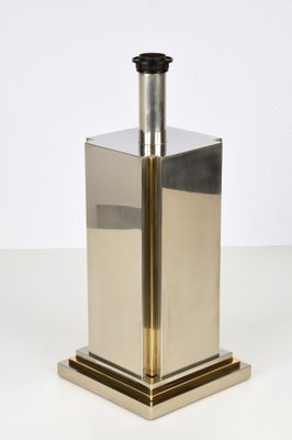 Italian Steel & Brass Table Lamp by Carlo Venturini for Bottega Del Lume, 1970s-JDR-1126349