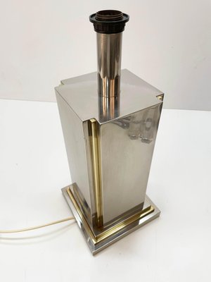 Italian Steel & Brass Table Lamp by Carlo Venturini for Bottega Del Lume, 1970s-JDR-1126349