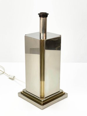 Italian Steel & Brass Table Lamp by Carlo Venturini for Bottega Del Lume, 1970s-JDR-1126349