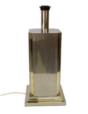 Italian Steel & Brass Table Lamp by Carlo Venturini for Bottega Del Lume, 1970s-JDR-1126349