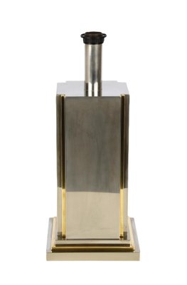 Italian Steel & Brass Table Lamp by Carlo Venturini for Bottega Del Lume, 1970s-JDR-1126349