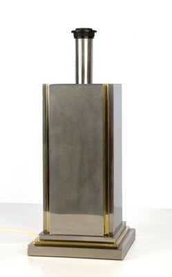 Italian Steel & Brass Table Lamp by Carlo Venturini for Bottega Del Lume, 1970s-JDR-1126349