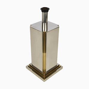 Italian Steel & Brass Table Lamp by Carlo Venturini for Bottega Del Lume, 1970s-JDR-1126349