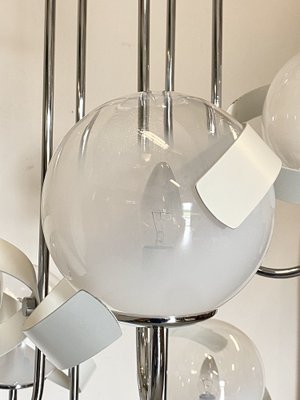 Italian Steel Chandelier, 1970s-NPC-1450828