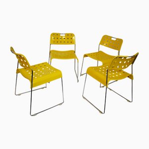 Italian Steel Omkstak Chairs by Rodney Kinsman for Bieffeplast, 1970s, Set of 4-WF-1088079