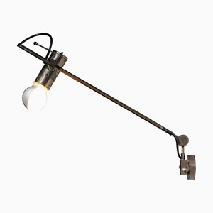 Italian Stem Wall Light in Nickel Plate attributed to Tito Agnoli, 1960s-YU-1801526