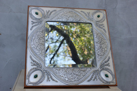 Italian Sterling Silver Table Top Mirror by Castellani