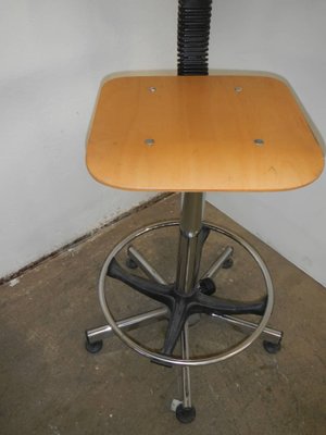 Italian Stool with Backrest, 1980s-WWQ-882997