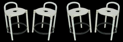 Italian Stools by Anna Castelli Ferrieri for Kartell, 1979, Set of 4-EI-345652