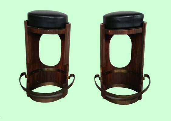 Italian Stools from Manifattura Italiana, 1950s, Set of 2-HZ-647590