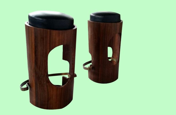 Italian Stools from Manifattura Italiana, 1950s, Set of 2-HZ-647590