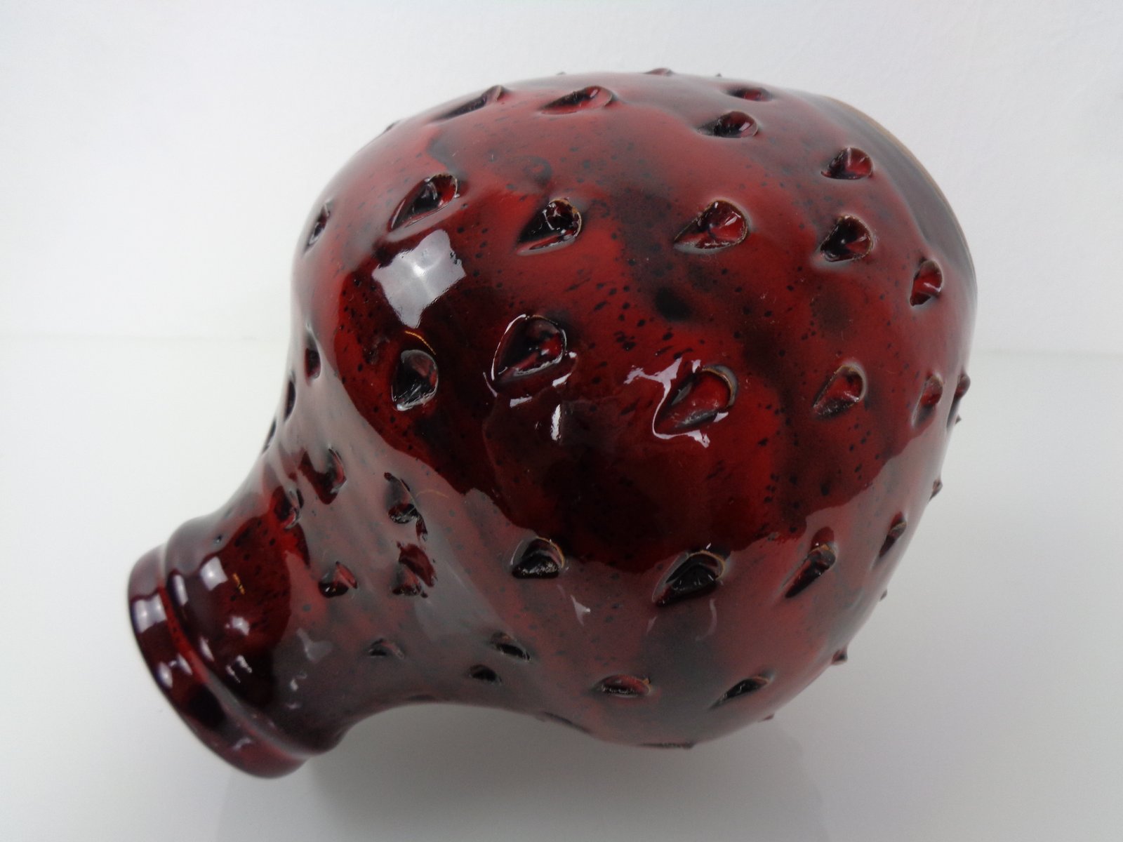 Italian Strawberry Ceramic Vase by Fratelli Fanciullacci for Bitossi, 1960s