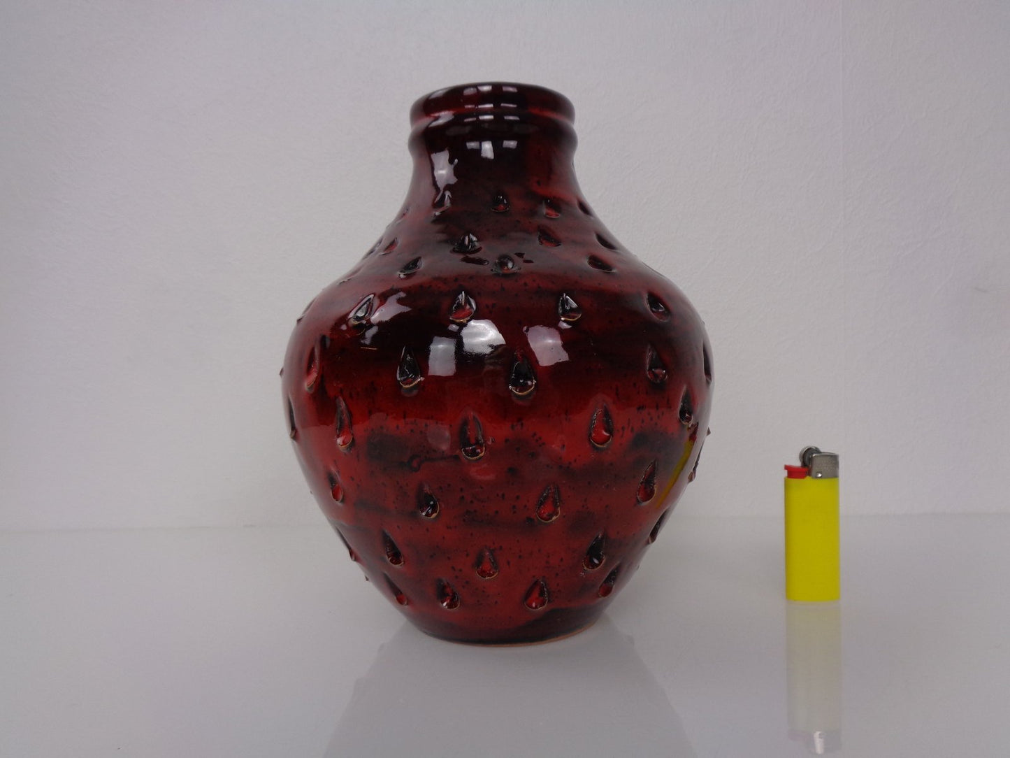 Italian Strawberry Ceramic Vase by Fratelli Fanciullacci for Bitossi, 1960s