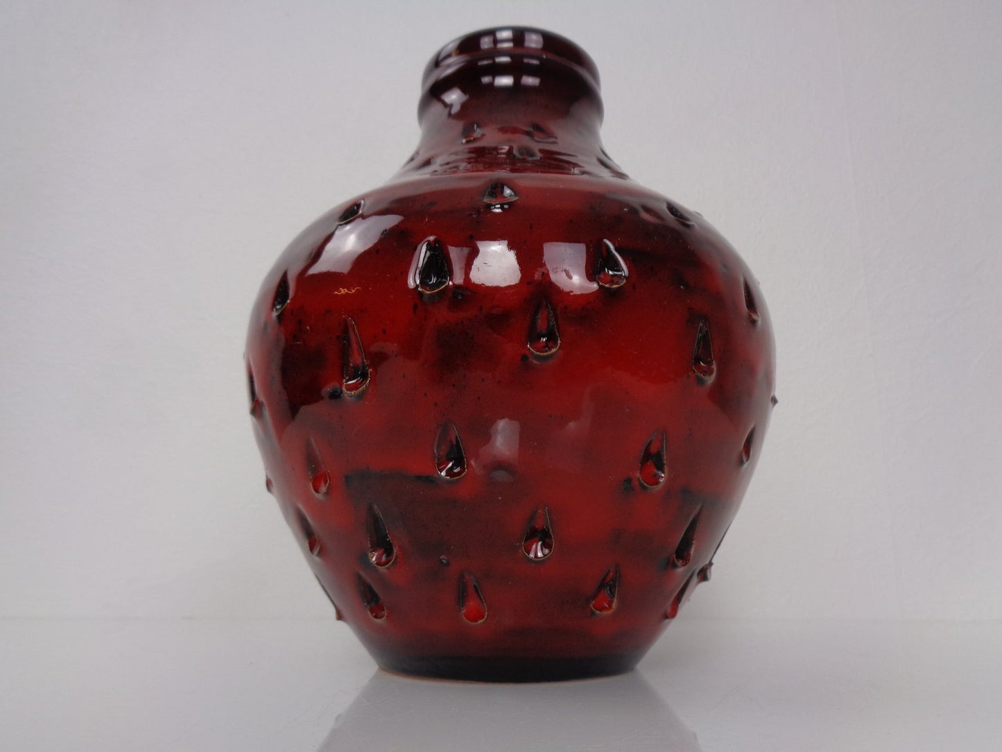 Italian Strawberry Ceramic Vase by Fratelli Fanciullacci for Bitossi, 1960s