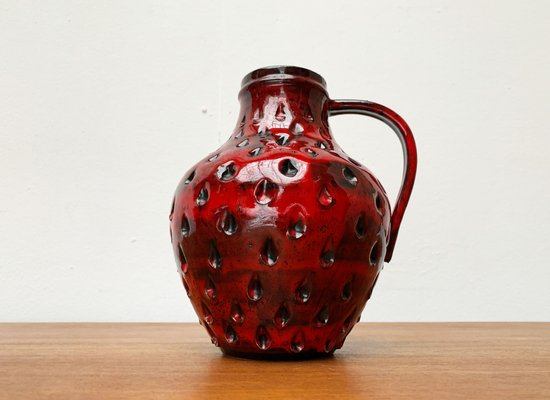 Italian Strawberry Pottery Vase by Fratelli Fanciullacci for Bitossi, 1960s-UAH-1425364