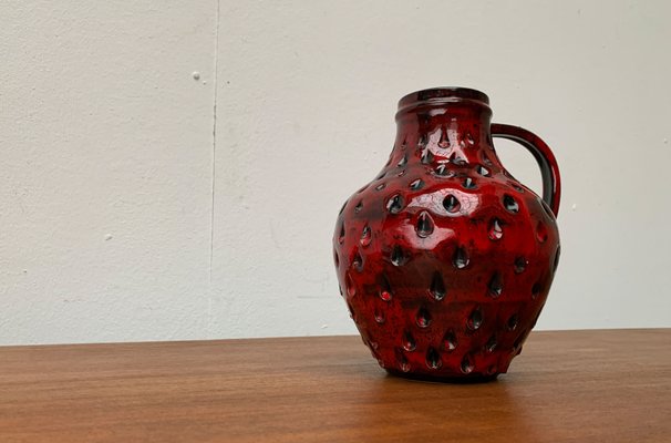 Italian Strawberry Pottery Vase by Fratelli Fanciullacci for Bitossi, 1960s-UAH-1425364