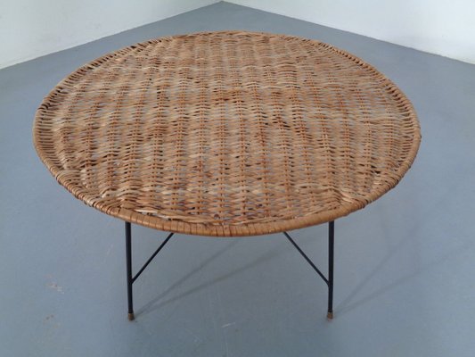 Italian String Basket Coffee Table, 1950s-RDW-780071