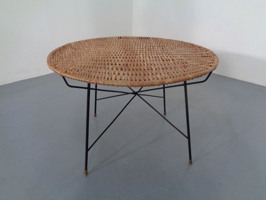 Italian String Basket Coffee Table, 1950s-RDW-780071