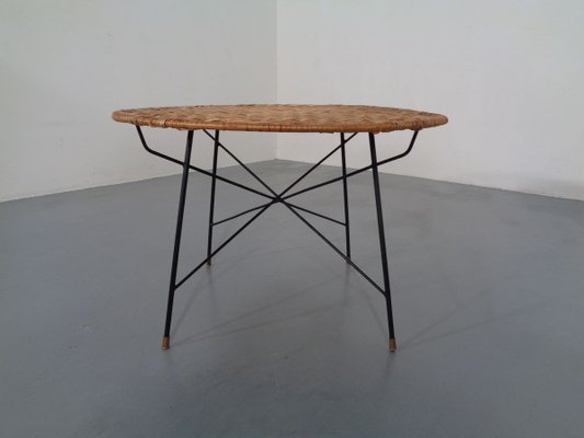 Italian String Basket Coffee Table, 1950s-RDW-780071