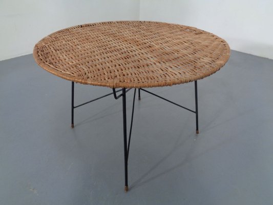 Italian String Basket Coffee Table, 1950s-RDW-780071