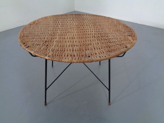 Italian String Basket Coffee Table, 1950s-RDW-780071