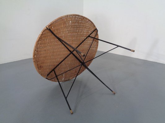 Italian String Basket Coffee Table, 1950s-RDW-780071