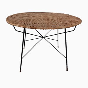 Italian String Basket Coffee Table, 1950s-RDW-780071