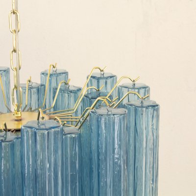 Italian Suspension Lamp in Blue Murano Glass, 1990s-MPO-1761738