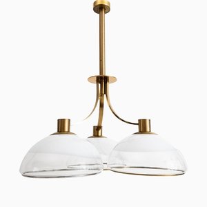 Italian Suspension Lamp in Brass from Lamperti, 1960s-UPW-1284612