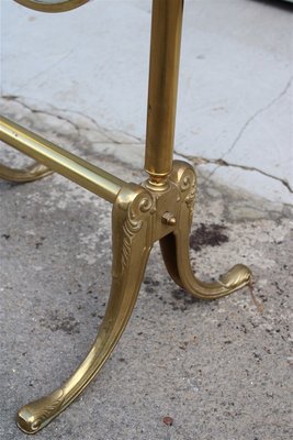 Italian Swinging Bedroom Mirror in Solid Brass, 1950s-EH-1058094