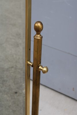 Italian Swinging Bedroom Mirror in Solid Brass, 1950s-EH-1058094