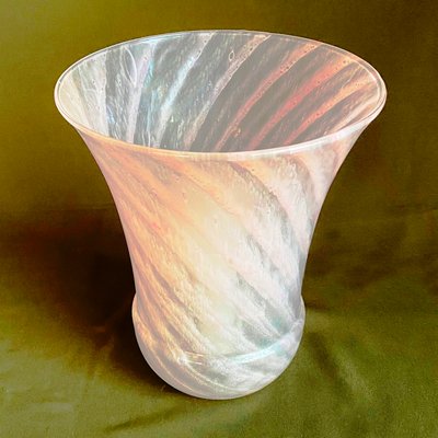 Italian Swirled Pink Murano Glass Vase Table Lamp, 1970s-HWV-1156279