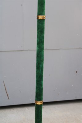 Italian Swivel Floor Lamp in Brass and Green Velvet, 1950s-EH-963796