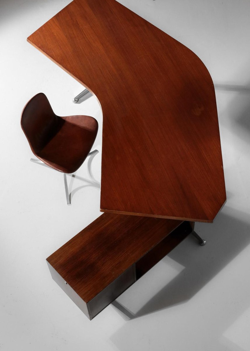 Italian T96 Boomerang Desk by Osvaldo Borsani for Tecno, 1950s