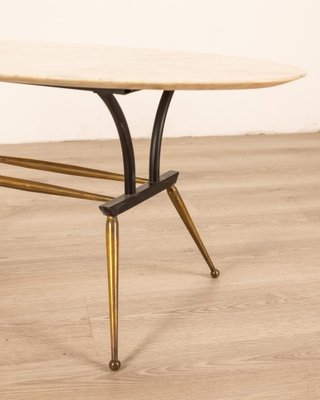 Italian Table in Brass and Marble, 1960s-IUC-1811099