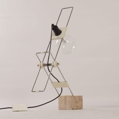 Italian Table Lamp in Travertine by Fratelli Mannelli, 1970s-ZT-1256604