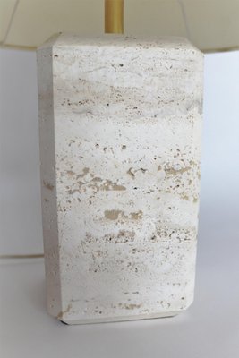 Italian Table Lamp in Travertine Marble, 1970s-VNE-966123