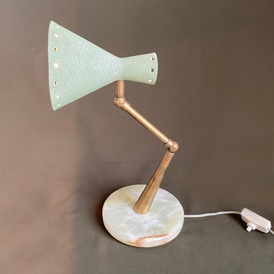 Italian Table Lamp with Marble Base from Lumi, 1950s-HWV-1156251