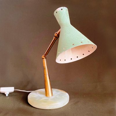 Italian Table Lamp with Marble Base from Lumi, 1950s-HWV-1156251