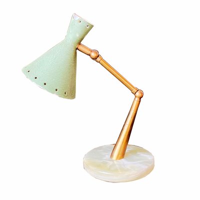 Italian Table Lamp with Marble Base from Lumi, 1950s-HWV-1156251