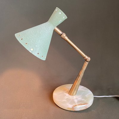 Italian Table Lamp with Marble Base from Lumi, 1950s-HWV-1156251