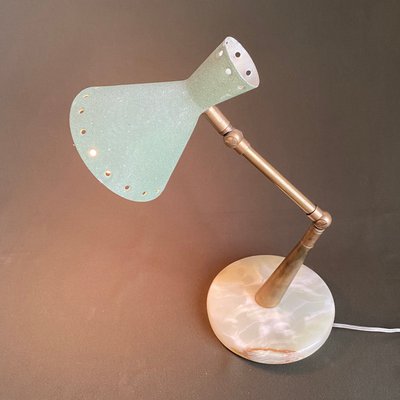 Italian Table Lamp with Marble Base from Lumi, 1950s-HWV-1156251