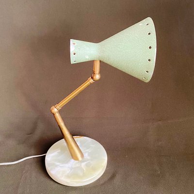 Italian Table Lamp with Marble Base from Lumi, 1950s-HWV-1156251